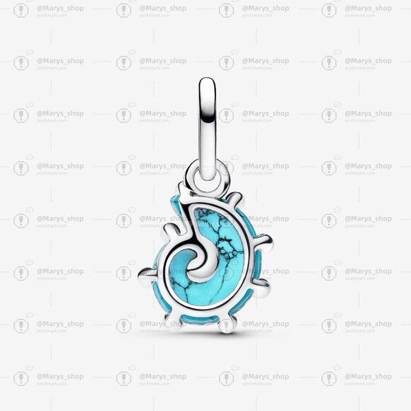 Pandora Blue Murano Glass Sea Snail Dangle Charm - Picture 2 of 5